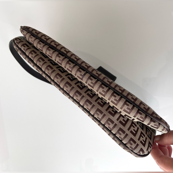 FENDI Zucchino Baguette Shoulder Bag - Picture 6 of 17